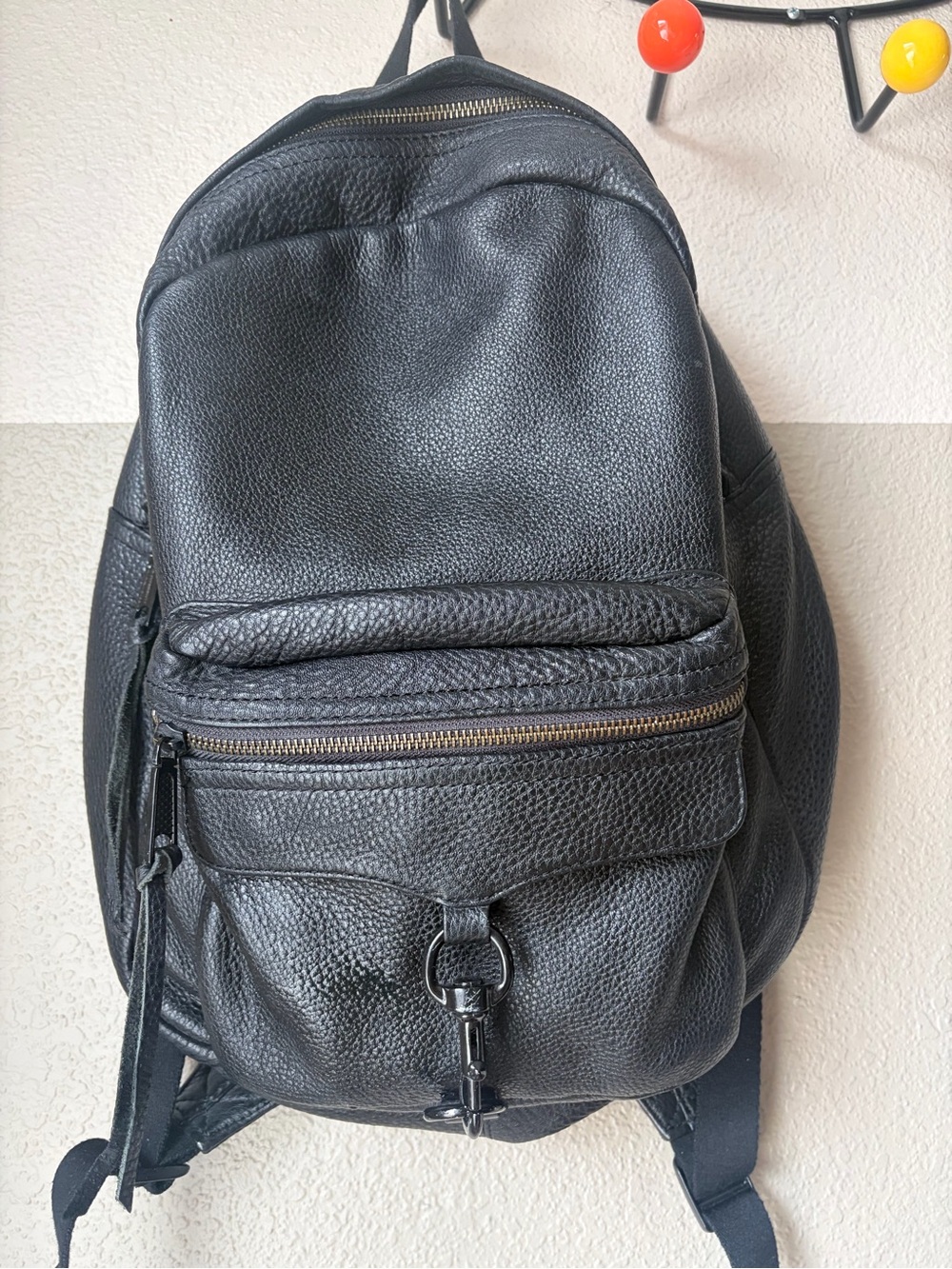 Rebecca Minkoff Black Leather Mini MAB Backpack